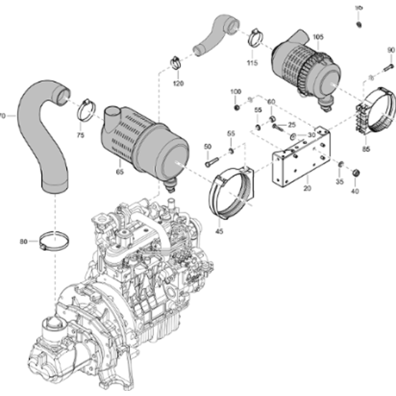 Air Inlet Assembly for Atlas Copco XAHS 38 Kd Compressors (from s/n APP439651 onwards)