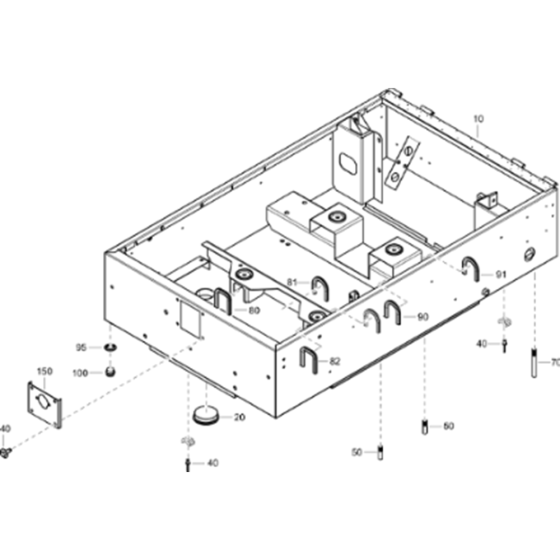 Frame Assy for Atlas Copco XAS48Kd Compressors (from s/n APP425239 onwards)