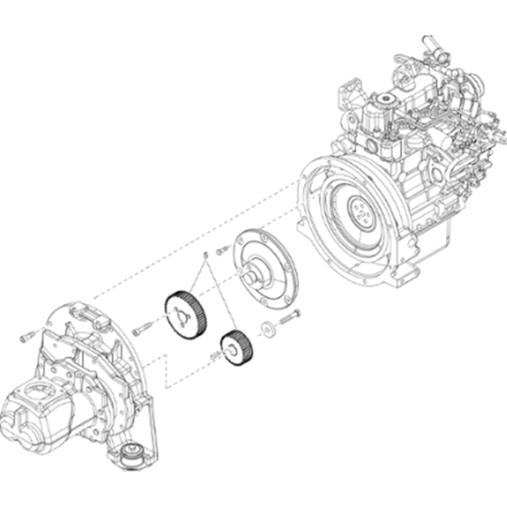 Gearset Assembly for Atlas Copco XAS 48 Kd Compressors (from s/n APP425239 onwards)