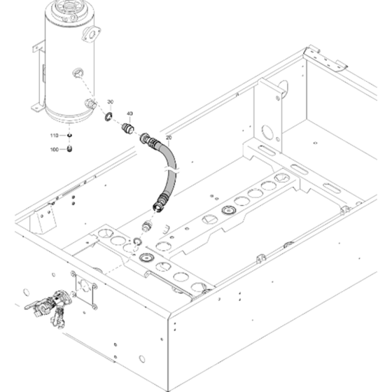 No Aftercooler Assembly for Atlas Copco XAS 78 Kd Compressors (from s/n APP438745 onwards)