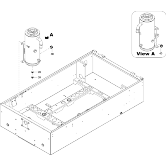 Air Vessel Assembly for Atlas Copco XAS 78 Kd Compressors (from s/n APP438745 onwards)