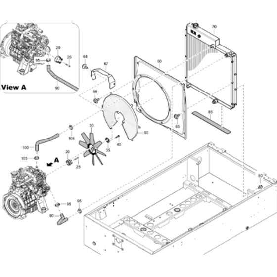 Cooler and Fan Assembly for Atlas Copco XAS 88 Kd Compressors (from s/n APP441794 onwards)