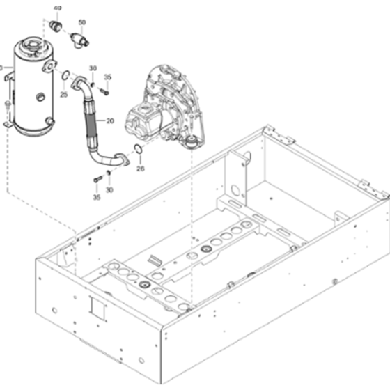 Vessel High Pressure Assembly for Atlas Copco XATS 68 Kd Compressors (from s/n APP437379 onwards)