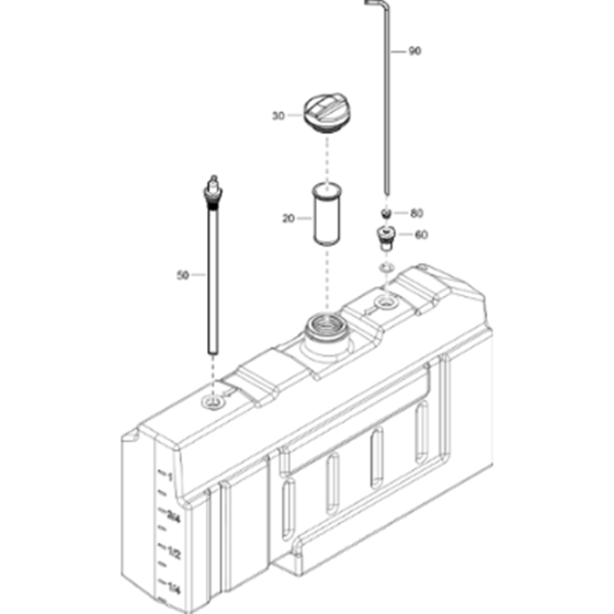 Fuel Tank Assembly for Atlas Copco XATS 68 Kd Compressors (from s/n APP437379 onwards)