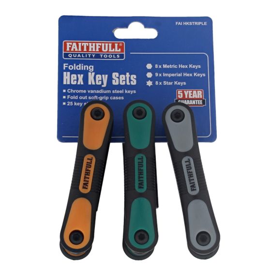 Faithfull Hex Key Set Triple Pack