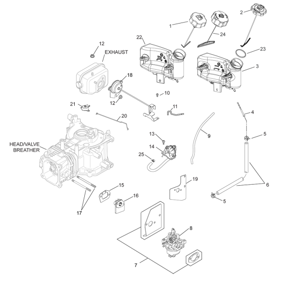 Fuel System for Kohler XT650 Engines