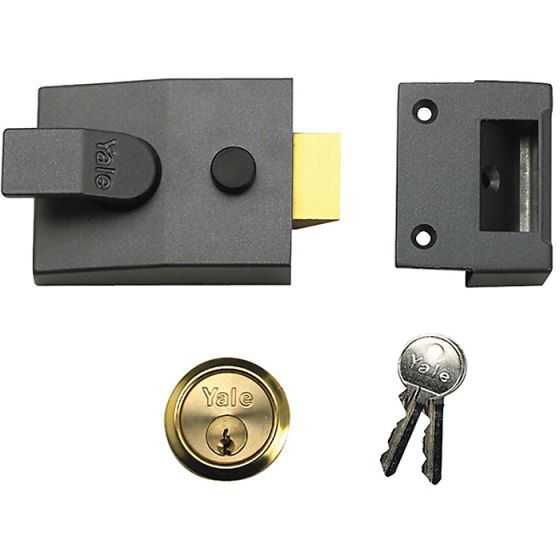 91 Basic Nightlatch 60mm Backset DMG Finish Box by Yale Locks - 630091001702