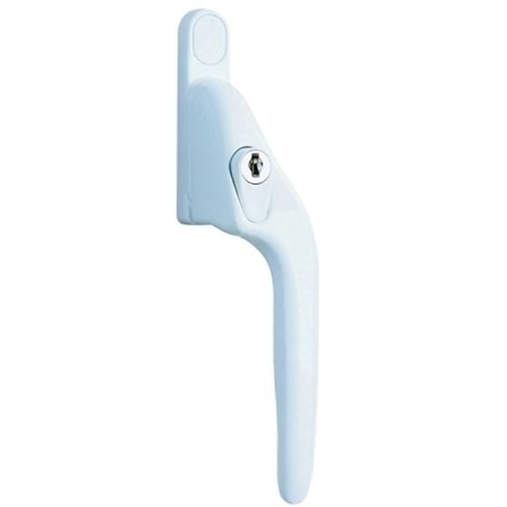 White Offset Locking PVCu Window Handle