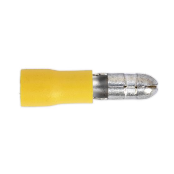 Bullet Terminal Dia.5mm Yellow Pack of 100 Sealey Part No. YT21