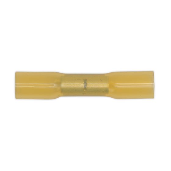 Heat Shrink Butt Connector Terminal Dia.6.8mm Yellow Pack of 50 Sealey Part No. YTSB50