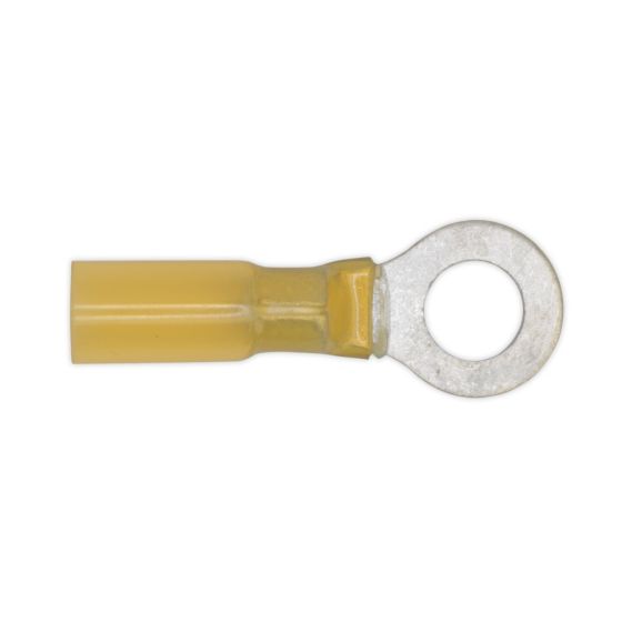 Heat Shrink Ring Terminal Dia.8.4mm Yellow Pack of 25 Sealey Part No. YTSR2584