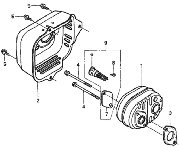 Muffler for Honda HRG536C - SDT Lawn Mower