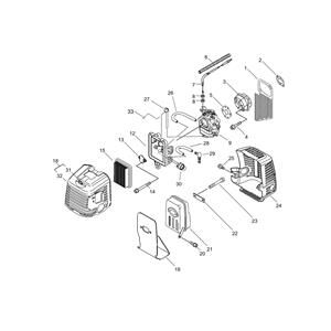 Muffler, Air Cleaner for ECHO RM-410ES Brushcutter