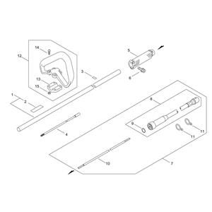 Main Pipe, Handle for ECHO RM-4300 Brushcutter