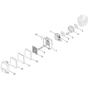 Air Cleaner, Carburettor for ECHO RM-4300 Brushcutter