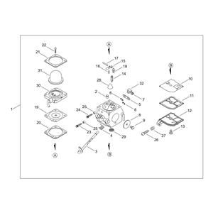 Carburettor for ECHO RM-4300 Brushcutter