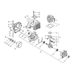 Cylinder, Crankcase, Piston for ECHO RM-510 Brushcutter