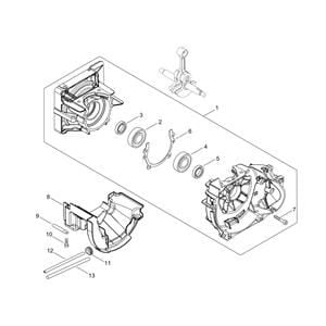 Crankcase for ECHO RM-520ES Brushcutter