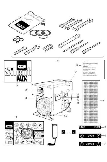 Accessories Assembly for Hatz 2L40 Diesel Engine