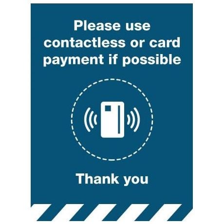 Contactless Payment - Blue Sign (Foam)