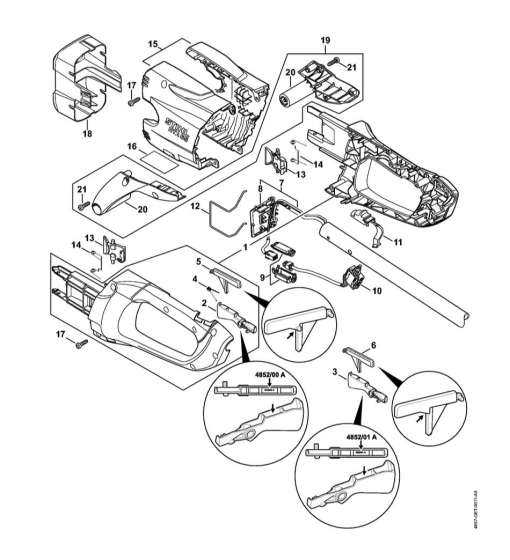 Handle Housing, Cover Assembly for Stihl HTA 85 Pole Pruner