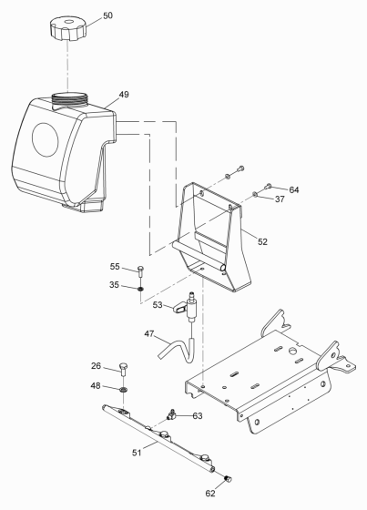 Water System Assembly for Wacker MP15 Forward Plate Compactor