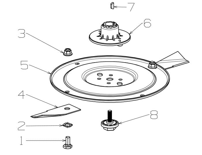 Disc Blade (460mm) Assembly for Masport 400ST (2018 Sep 465740) Mower