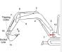 Pin (Position 2) for Kubota KX36-2, KX41-2 Mini Excavator - Replaces 69721 66540