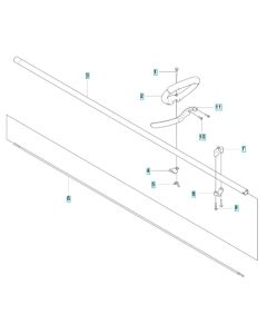 Shaft Assembly for Husqvarna 122RJ Brushcutter