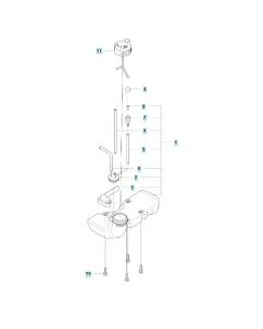 Fuel Tank Assembly for Husqvarna 122RJ Brushcutter