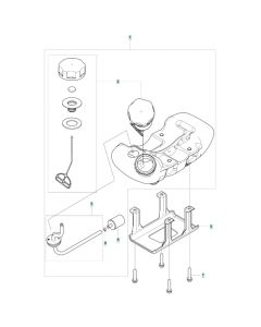 Fuel Tank Assembly for Husqvarna 143RS Brushcutter