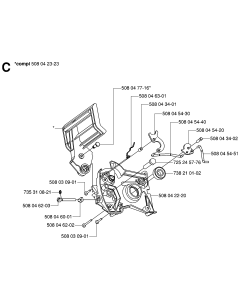 Chain Brake Assembly for Husqvarna 317 Electric Chainsaws