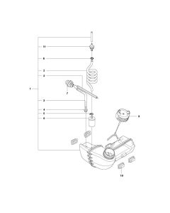 Fuel Tank Assembly for Husqvarna 327P4 Pole Pruner