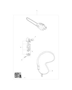 Attachment Assembly for Husqvarna 327P5x Pole Pruner