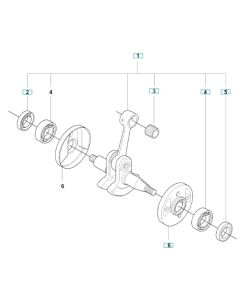 Crankshaft Assembly for Husqvarna 343FRM Brushcutter