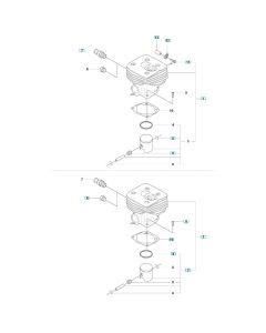 Cylinder Assembly for Husqvarna 343FRM Brushcutter