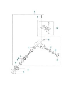 Bevel Gear Assembly for Husqvarna 343FRM Brushcutter