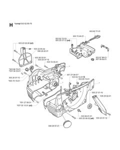 Crankcase Assembly for Husvqarna 375K Disc Cutter