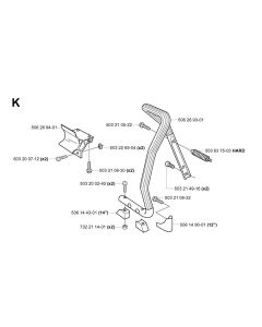 Handle Assembly for Husvqarna 375K Disc Cutter