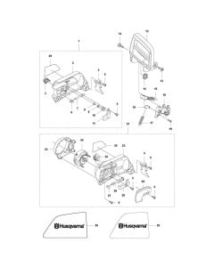 Chain Brake Assembly for Husqvarna 436Li Chainsaw