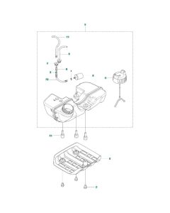 Fuel Tank Assembly for Husqvarna 525RXT Mark II Brushcutter