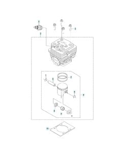 Cylinder Assembly for Husqvarna 541RB Brushcutter