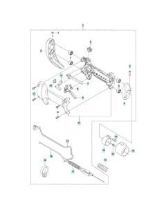 Throttle Assembly for Husqvarna 543RB Brushcutter