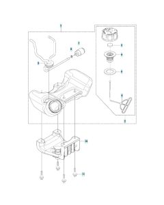 Fuel Tank Assembly for Husqvarna 543RB Brushcutter