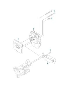 Muffler Assembly for Husqvarna 543RBS Brushcutter