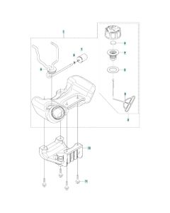 Fuel Tank Assembly for Husqvarna 543RBS Brushcutter