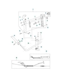 Throttle Assembly for Husqvarna 545F Brushcutter