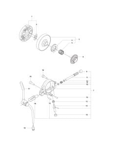 Clutch, Oil Pump Assembly for Husqvarna 560XP Mark II Chainsaw