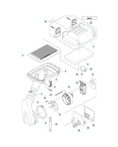 Air Filter Assembly for Husqvarna 580BTS Mark II Blower