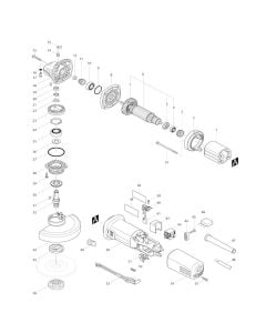 Complete Assembly for Makita 9558NBR Angle Grinder